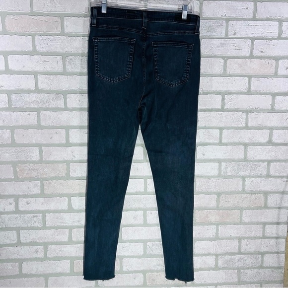 Ag Adriano Goldschmied The Mila Super High Rise Skinny Raw Hem Jeans Size 32 - Picture 5 of 8